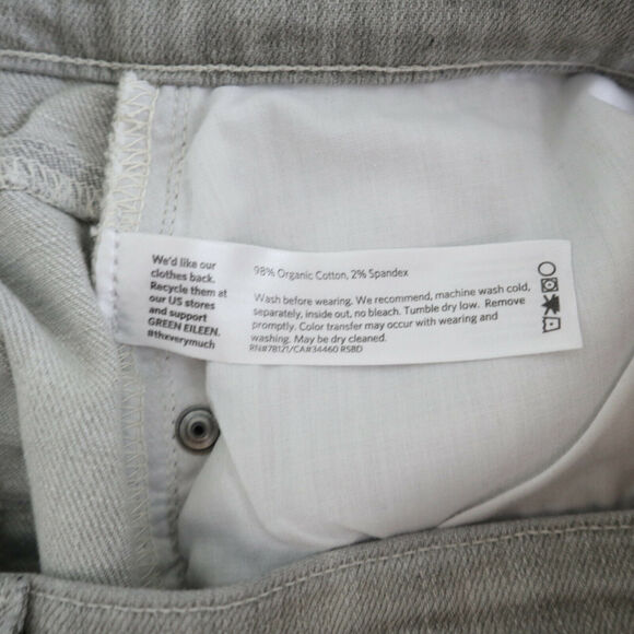 Eileen Fisher Stretch Organic Cotton Boyfriend Jeans Vintage Grey - Picture 10 of 10